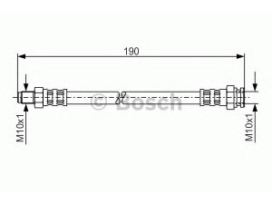 BOSCH 1 987 481 011 stabdžių žarnelė 
 Stabdžių sistema -> Stabdžių žarnelės
MB238428, MB587164, MB857523, MB857535