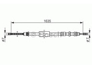 BOSCH 1 987 477 455 trosas, stovėjimo stabdys 
 Stabdžių sistema -> Valdymo svirtys/trosai
4834 85, 4834 85, 4834 85
