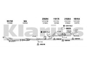 KLARIUS 960159E išmetimo sistema 
 Išmetimo sistema -> Išmetimo sistema, visa