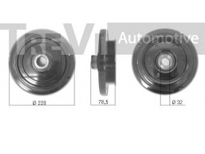 TREVI AUTOMOTIVE PC1264 skriemulys, alkūninis velenas 
 Diržinė pavara -> Dirželio skriemulys
6120300203, 6120300803, 6120301203