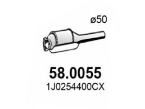 ASSO 58.0055 katalizatoriaus keitiklis 
 Išmetimo sistema -> Katalizatoriaus keitiklis
1J0254400CX, 1J0254400CX, 1J0254400CX