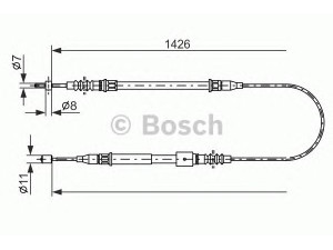 BOSCH 1 987 482 140 trosas, stovėjimo stabdys 
 Stabdžių sistema -> Valdymo svirtys/trosai
13138929, 522015, 13138929