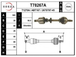 EAI T78267A kardaninis velenas