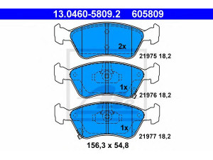 ATE 13.0460-5809.2 stabdžių trinkelių rinkinys, diskinis stabdys 
 Techninės priežiūros dalys -> Papildomas remontas
04465-05020, 04465-05030, 04465-05040