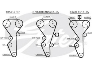 GATES 5468XS paskirstymo diržas 
 Techninės priežiūros dalys -> Papildomas remontas
0816.73, 0816.98, 081673, 081698