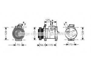 AVA QUALITY COOLING CRAK094 kompresorius, oro kondicionierius 
 Oro kondicionavimas -> Kompresorius/dalys
5058031AA, 5058031AB, 5058031AC