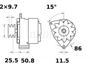 MAHLE ORIGINAL MG 46 kintamosios srovės generatorius