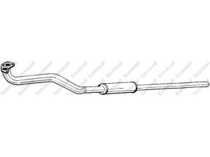 BOSAL 285-829 priekinis duslintuvas 
 Išmetimo sistema -> Duslintuvas
75.28.078