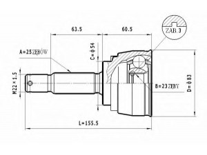 STATIM C.456 jungčių komplektas, kardaninis velenas 
 Ratų pavara -> Sujungimai/komplektas
MB526973, MB526972, MB297992, MB297991