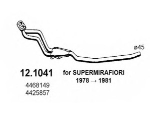 ASSO 12.1041 išleidimo kolektorius 
 Išmetimo sistema -> Išmetimo vamzdžiai
4425857, 4468149