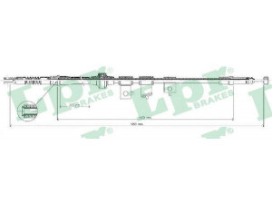 LPR C1294B trosas, stovėjimo stabdys 
 Stabdžių sistema -> Valdymo svirtys/trosai
47560SH3932, 47560SH7013