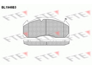 FTE BL1946B3 stabdžių trinkelių rinkinys, diskinis stabdys 
 Techninės priežiūros dalys -> Papildomas remontas
1078439, 20768092, 20918891, 209313430