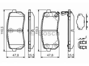BOSCH 0 986 494 608 stabdžių trinkelių rinkinys, diskinis stabdys 
 Techninės priežiūros dalys -> Papildomas remontas
583023JA00, 583023JA50, 583024HA50