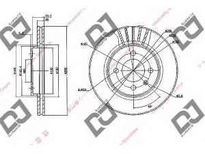 DJ PARTS BD1842 stabdžių diskas 
 Stabdžių sistema -> Diskinis stabdys -> Stabdžių diskas
321615301D