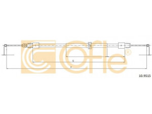 COFLE 10.9515 trosas, stovėjimo stabdys 
 Stabdžių sistema -> Valdymo svirtys/trosai
1644200385, 1644202385, A1644200385