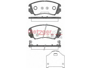 METZGER 0953.22 stabdžių trinkelių rinkinys, diskinis stabdys 
 Techninės priežiūros dalys -> Papildomas remontas
58101-2GB00, 58101-3KA40