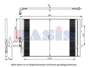 AKS DASIS 052024N kondensatorius, oro kondicionierius 
 Oro kondicionavimas -> Kondensatorius
64539216144, 9216144