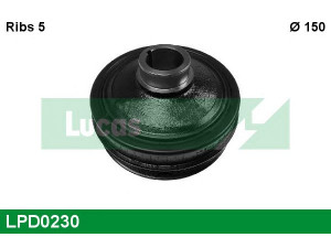 LUCAS ENGINE DRIVE LPD0230 skriemulys, alkūninis velenas 
 Diržinė pavara -> Dirželio skriemulys