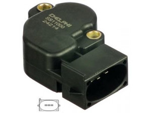 DELPHI SS11000-12B1 jutiklis, droselio stūmoklis 
 Elektros įranga -> Jutikliai
1001591, 6854783, 938F9B989CA, 95BF9B989DA