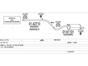 MTS C310370015992 išmetimo sistema 
 Išmetimo sistema -> Išmetimo sistema, visa