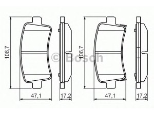 BOSCH 0 986 494 494 stabdžių trinkelių rinkinys, diskinis stabdys 
 Techninės priežiūros dalys -> Papildomas remontas
13237765, 13237766, 13338368, 13343450