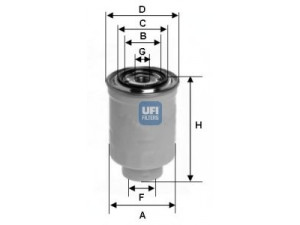 UFI 24.375.00 kuro filtras 
 Techninės priežiūros dalys -> Papildomas remontas
1112654, 5025101, YL4J-9155-BA