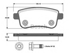 BOSCH 0 986 TB3 093 stabdžių trinkelių rinkinys, diskinis stabdys 
 Techninės priežiūros dalys -> Papildomas remontas
44 06 037 34R