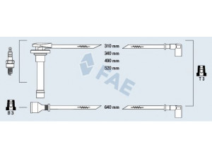 FAE 85320 uždegimo laido komplektas 
 Kibirkšties / kaitinamasis uždegimas -> Uždegimo laidai/jungtys
22440-1C710, 22450-0C827