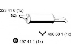 ERNST 204149 galinis duslintuvas 
 Išmetimo sistema -> Duslintuvas
4B0 253 609 A, 4B0 253 609 CG