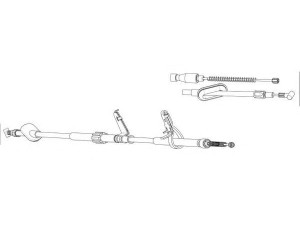 KAWE OP02205 trosas, stovėjimo stabdys 
 Stabdžių sistema -> Valdymo svirtys/trosai
4700358, 4705532, 9203996, 9209928