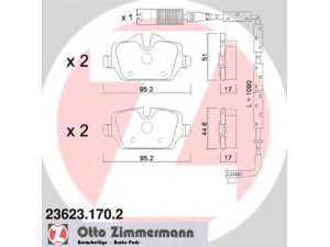 ZIMMERMANN 23623.170.2 stabdžių trinkelių rinkinys, diskinis stabdys 
 Techninės priežiūros dalys -> Papildomas remontas
3421 6 767 145, 3421 6 767 146