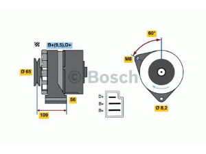 BOSCH 9 120 080 176 kintamosios srovės generatorius 
 Elektros įranga -> Kint. sr. generatorius/dalys -> Kintamosios srovės generatorius
0269 03015 30, 026 903 015 30