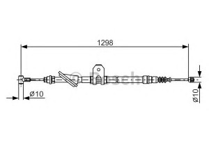 BOSCH 1 987 477 726 trosas, stovėjimo stabdys 
 Stabdžių sistema -> Valdymo svirtys/trosai
60629717, 82488245, 60629717, 82488245