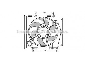 AVA QUALITY COOLING RT7542 ventiliatorius, radiatoriaus 
 Aušinimo sistema -> Radiatoriaus ventiliatorius
21481AY610, 7701059785, 7701059786