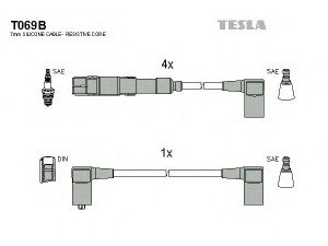 TESLA T069B uždegimo laido komplektas 
 Kibirkšties / kaitinamasis uždegimas -> Uždegimo laidai/jungtys
1021502018, 1021502918