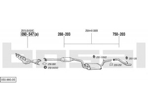 BOSAL 050.980.05 išmetimo sistema 
 Išmetimo sistema -> Išmetimo sistema, visa