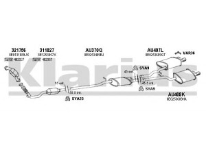 KLARIUS 940607U išmetimo sistema 
 Išmetimo sistema -> Išmetimo sistema, visa
