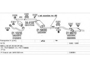 MTS C380591002554 išmetimo sistema 
 Išmetimo sistema -> Išmetimo sistema, visa