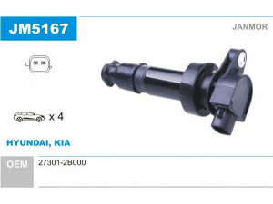 JANMOR JM5167 ritė, uždegimas 
 Kibirkšties / kaitinamasis uždegimas -> Uždegimo ritė
27301-2B000