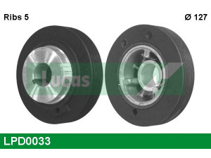 LUCAS ENGINE DRIVE LPD0033 skriemulys, alkūninis velenas 
 Diržinė pavara -> Dirželio skriemulys
0515.H6