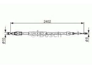 BOSCH 1 987 482 276 trosas, stovėjimo stabdys 
 Stabdžių sistema -> Valdymo svirtys/trosai
4746 46, 4746 46