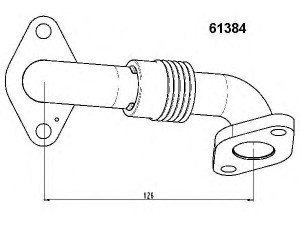 WAHLER 61384D vamzdis, EGR vožtuvas 
 Kuro mišinio formavimas -> Išmetimo emisijos valdymas -> Išmetamųjų dujų recirkuliacija -> EGR vožtuvas/įsiurbimo kolektorius
038 131 521 CC, 038 131 521 CC