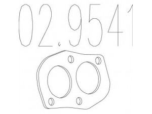 MTS 02.9541 tarpiklis, išleidimo kolektorius 
 Išmetimo sistema -> Surinkimo dalys -> Atskiros surinkimo dalys -> Sandariklis, alyvos pompa