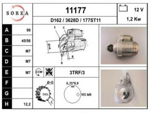 EAI 11177 starteris 
 Elektros įranga -> Starterio sistema -> Starteris