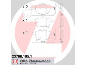 ZIMMERMANN 23798.195.1 stabdžių trinkelių rinkinys, diskinis stabdys 
 Techninės priežiūros dalys -> Papildomas remontas
1605032, 1605984, 5532544, 5392485