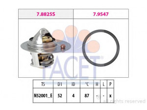 FACET 7.8825 termostatas, aušinimo skystis 
 Aušinimo sistema -> Termostatas/tarpiklis -> Thermostat
1305A280