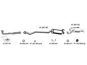 EBERSPÄCHER 412044 išmetimo sistema 
 Išmetimo sistema -> Išmetimo sistema, visa