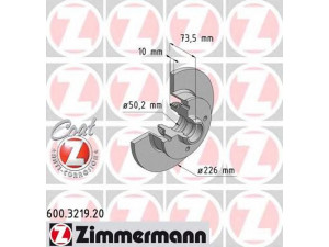 ZIMMERMANN 600.3219.20 stabdžių diskas 
 Dviratė transporto priemonės -> Stabdžių sistema -> Stabdžių diskai / priedai
1J0 614 149, 357 615 601