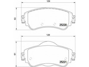 BREMBO P 61 105 stabdžių trinkelių rinkinys, diskinis stabdys 
 Techninės priežiūros dalys -> Papildomas remontas
4254A9