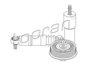 TOPRAN 109 150 diržo įtempiklis, V formos rumbuotas diržas 
 Diržinė pavara -> V formos rumbuotas diržas/komplektas -> Dirželio įtempiklis (įtempimo blokas)
038 145 278, 038 145 283A, 038 145 299A